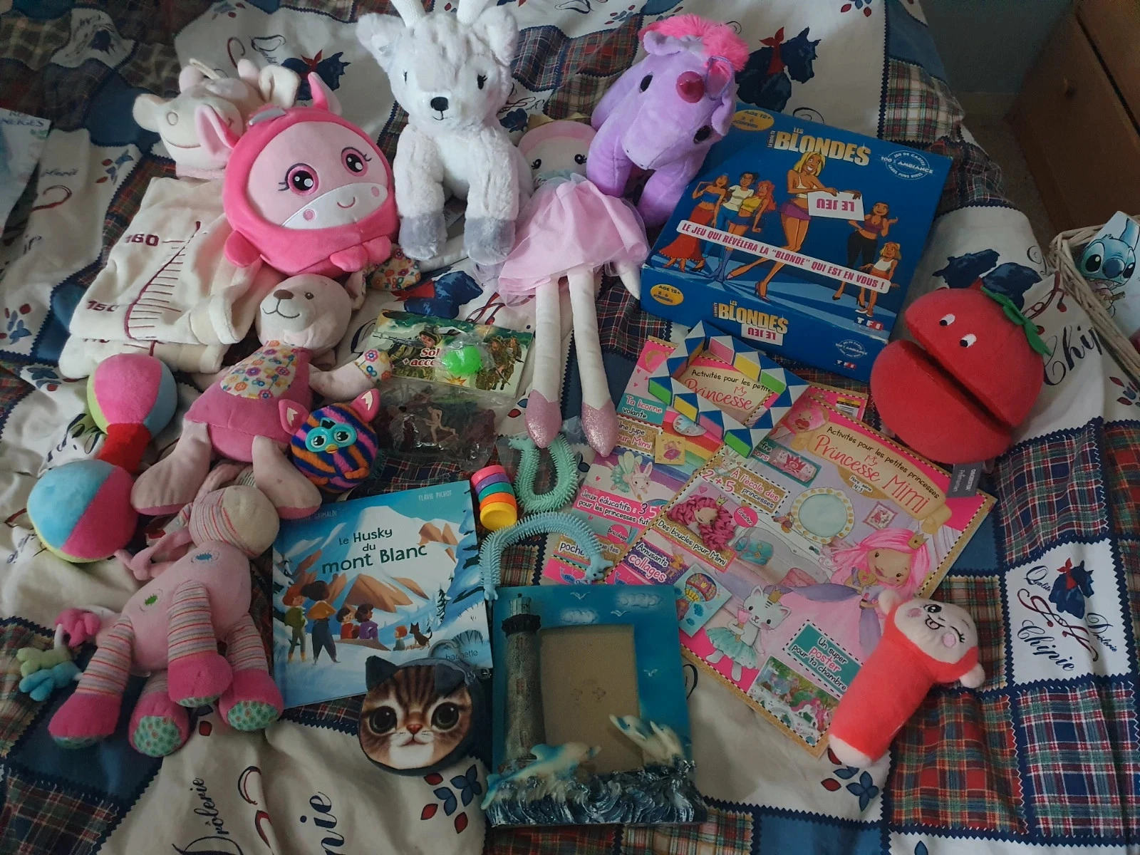 🌸Lots fille 10 peluches + 3 offert + jouet + livre